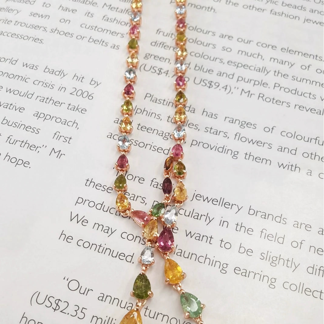 Cascade Colorfall Tourmaline Necklace