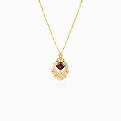 Romance Frame Garnet Pendant