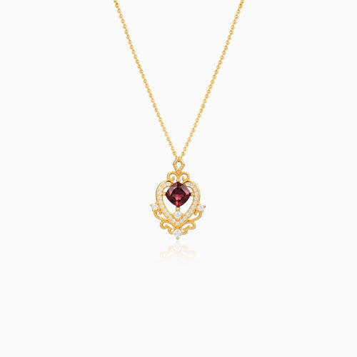 Romance Frame Garnet Pendant