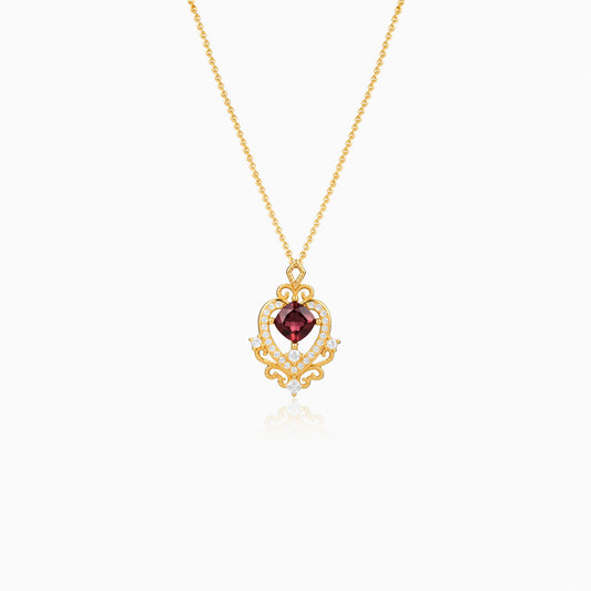 Romance Frame Garnet Pendant