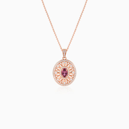 Sunburst Medallion Garnet Pendant