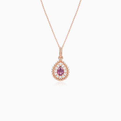 Elegance Dewdrop Garnet Pendant