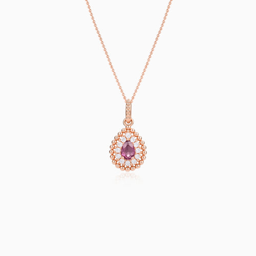 Elegance Dewdrop Garnet Pendant