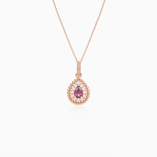 Elegance Dewdrop Garnet Pendant