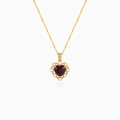 Romance Halo Garnet Pendant