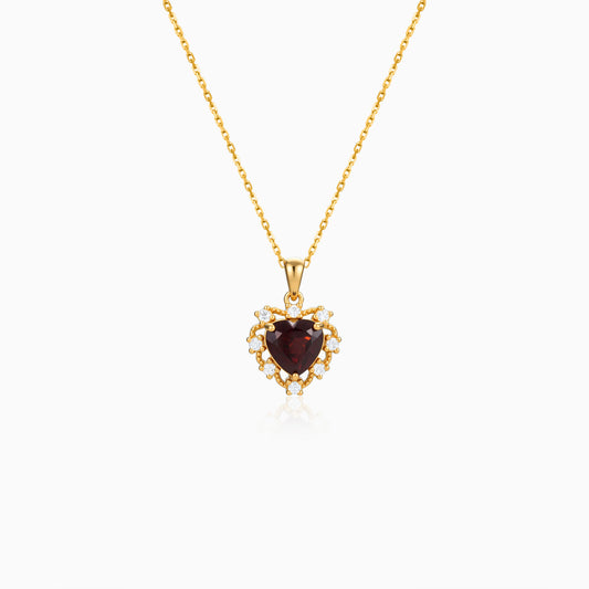 Romance Halo Garnet Pendant