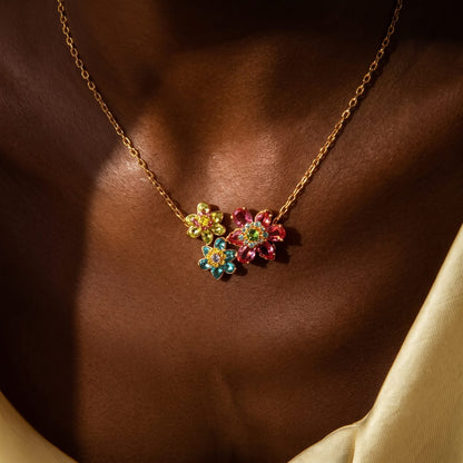 Bloom Floral Trio Necklace