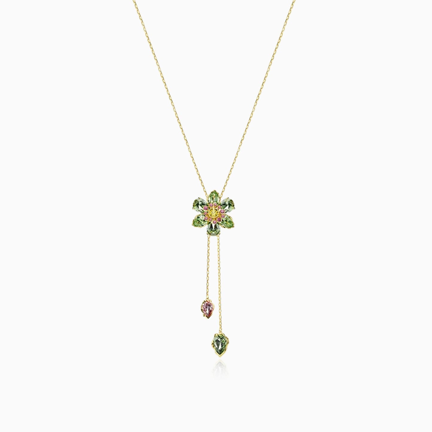 Floral Drop Y Necklace