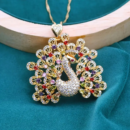 Radiant Peacock Fan Pendant