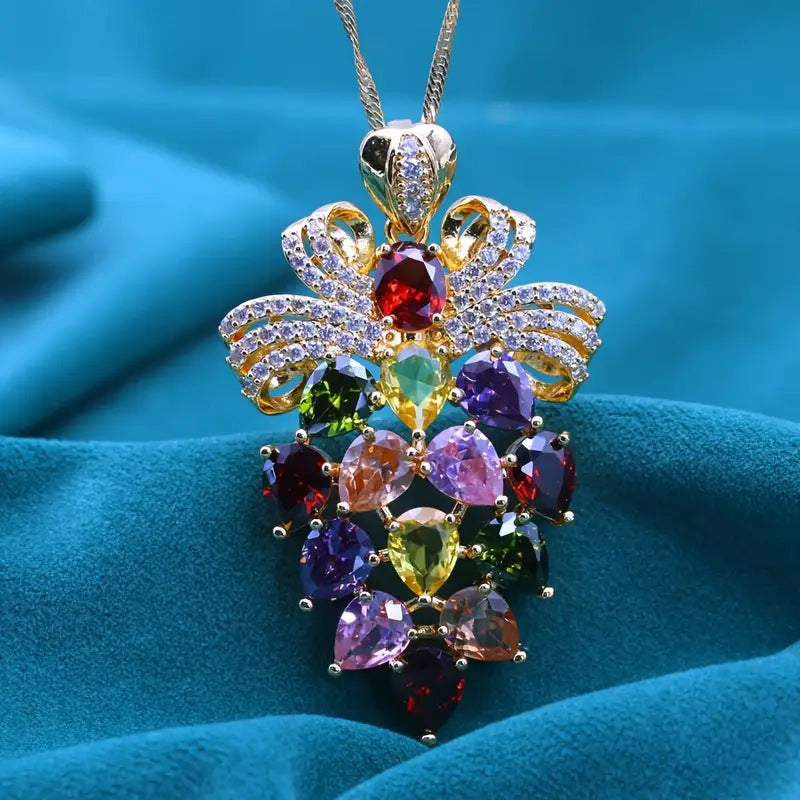 Multi-color Bouquet Drop Pendant