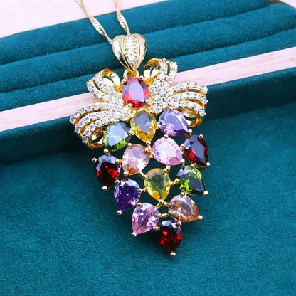 Multi-color Bouquet Drop Pendant