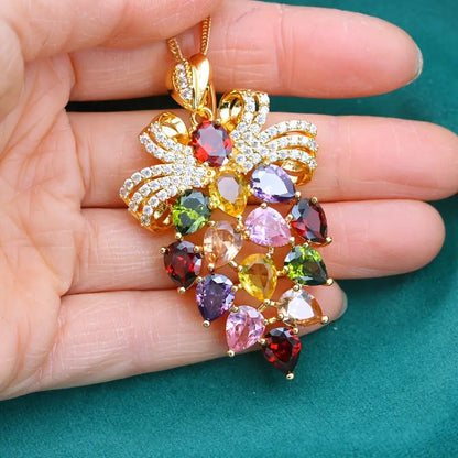 Multi-color Bouquet Drop Pendant
