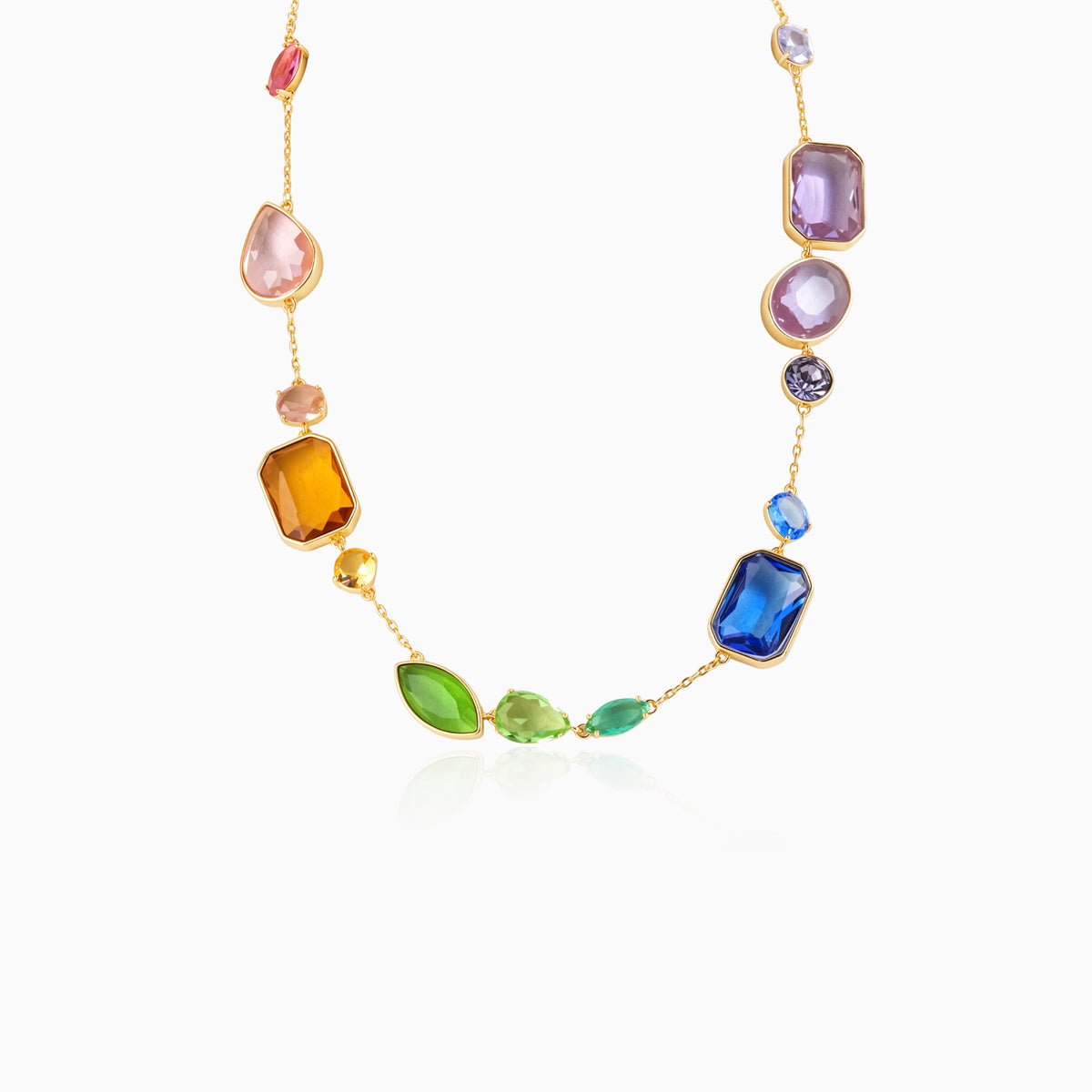 Aurora Cascade Gemline Necklace
