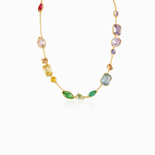 Aurora Cascade Gemline Necklace
