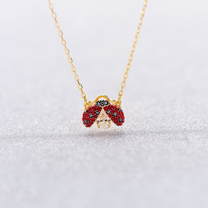 Crimson Luck Ladybug Necklace