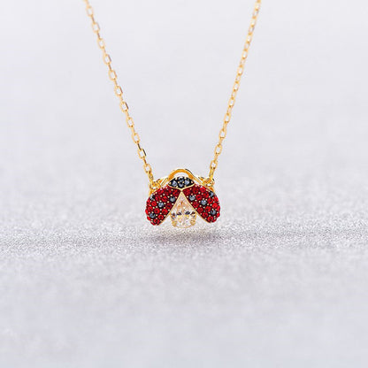Crimson Luck Ladybug Necklace