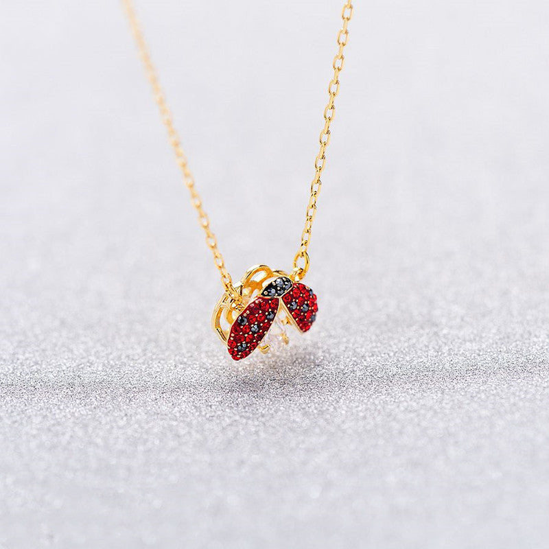 Crimson Luck Ladybug Necklace