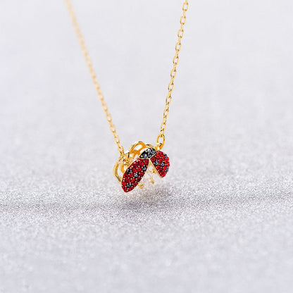 Crimson Luck Ladybug Necklace