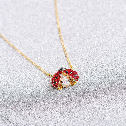 Crimson Luck Ladybug Necklace