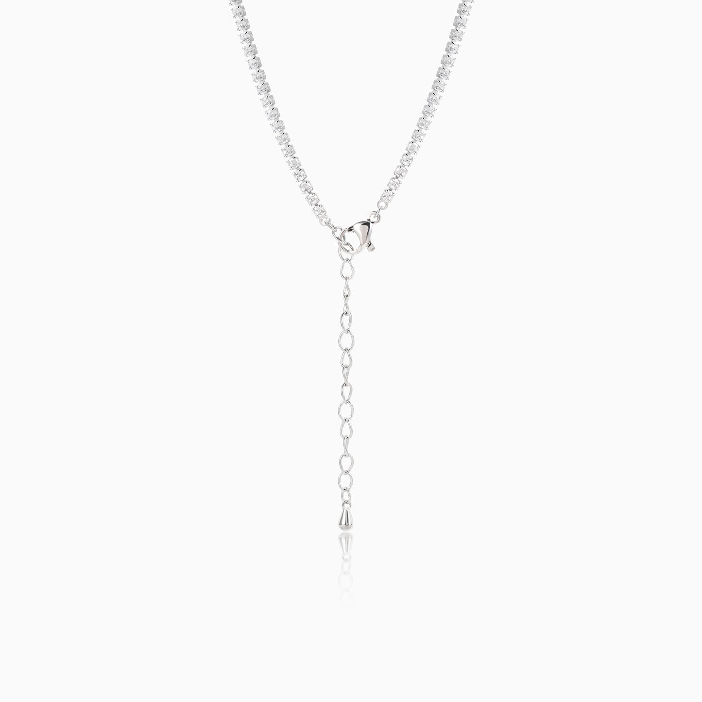 Pink Cluster Drop Necklace