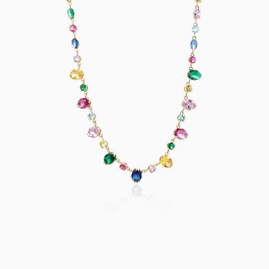 Multi-color Mixed Oval Necklace