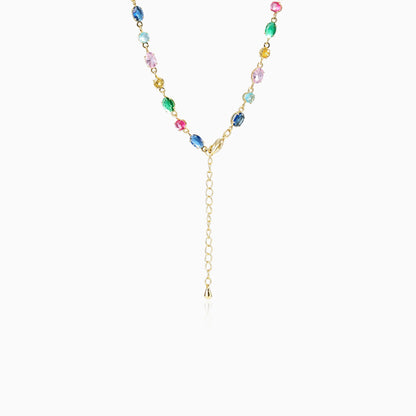 Multi-color Mixed Oval Necklace