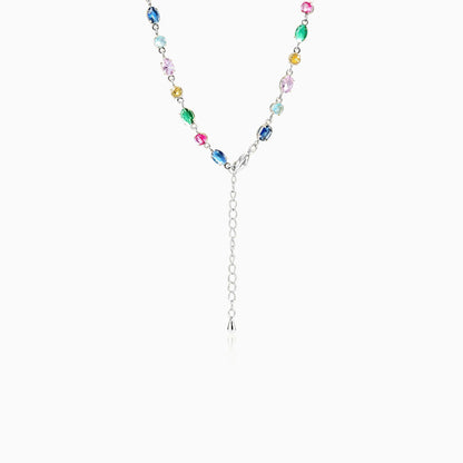 Multi-color Mixed Oval Necklace
