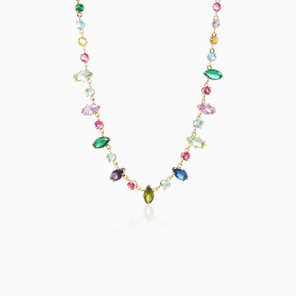 Multi-color Mixed Marquise Necklace
