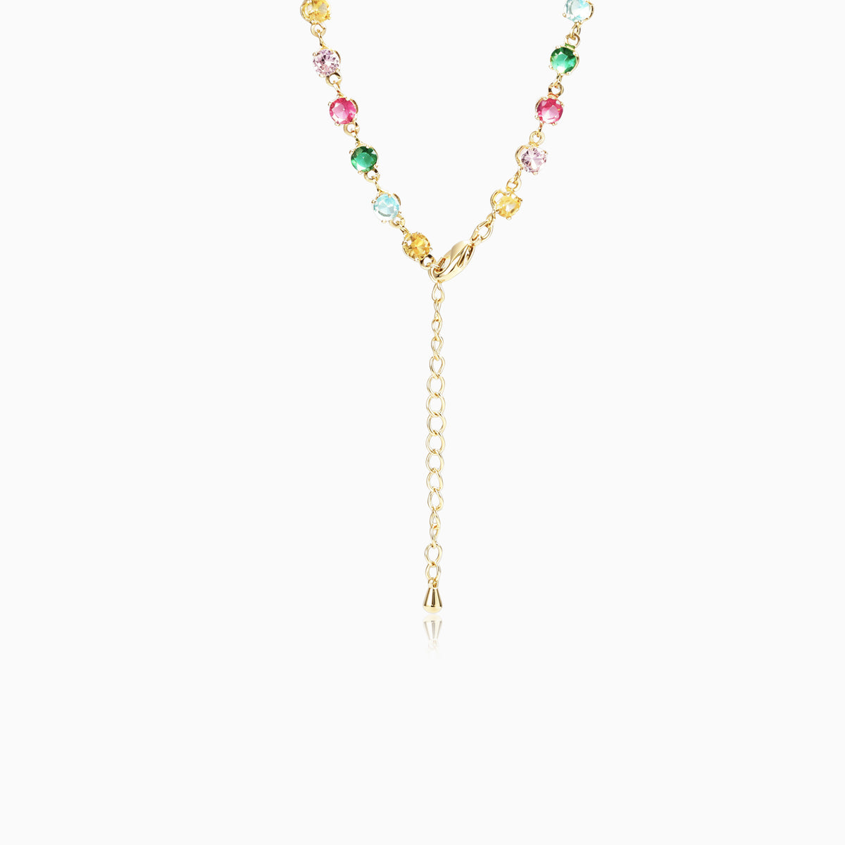 Multi-color Mixed Marquise Necklace