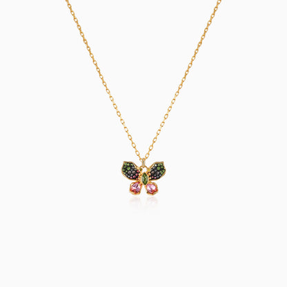 Kaleidoscope Aura Butterfly Necklace
