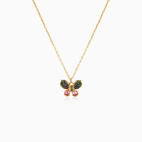 Kaleidoscope Aura Butterfly Necklace