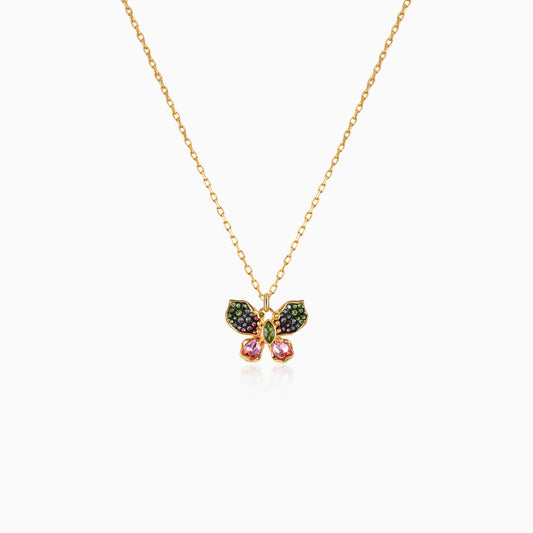 Kaleidoscope Aura Butterfly Necklace