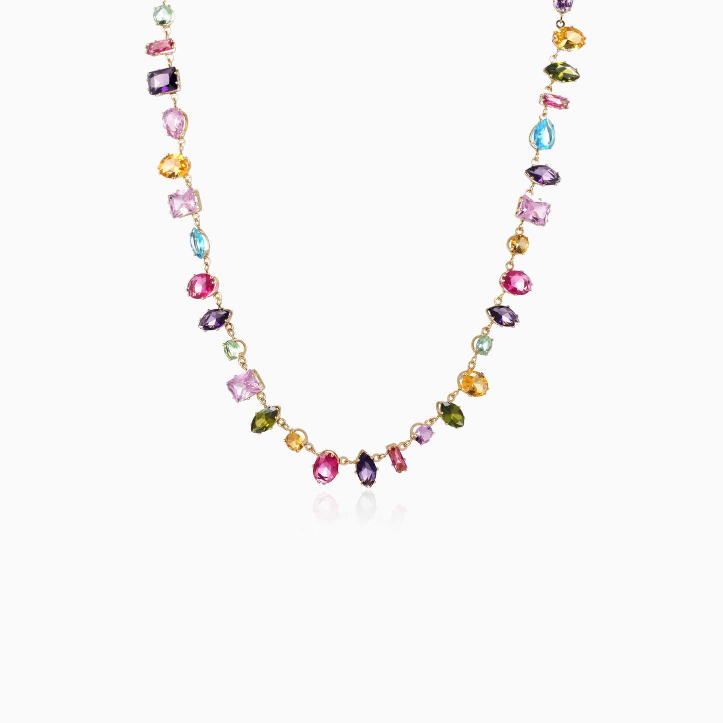 Multi-color Mixed Scatter Necklace