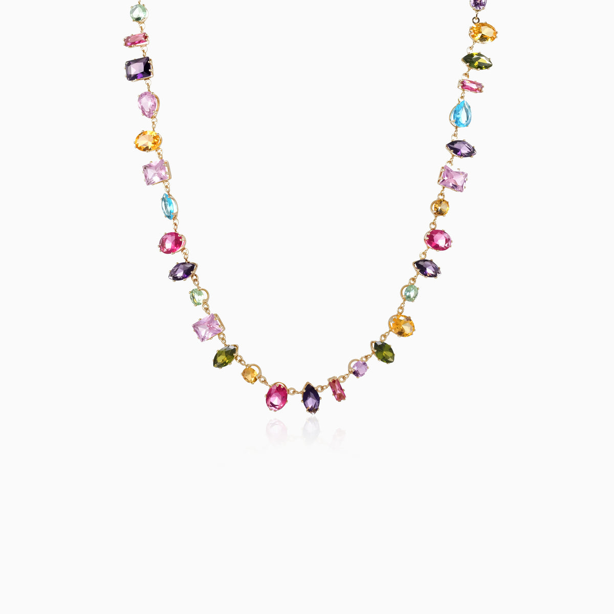 Multi-color Mixed Scatter Necklace