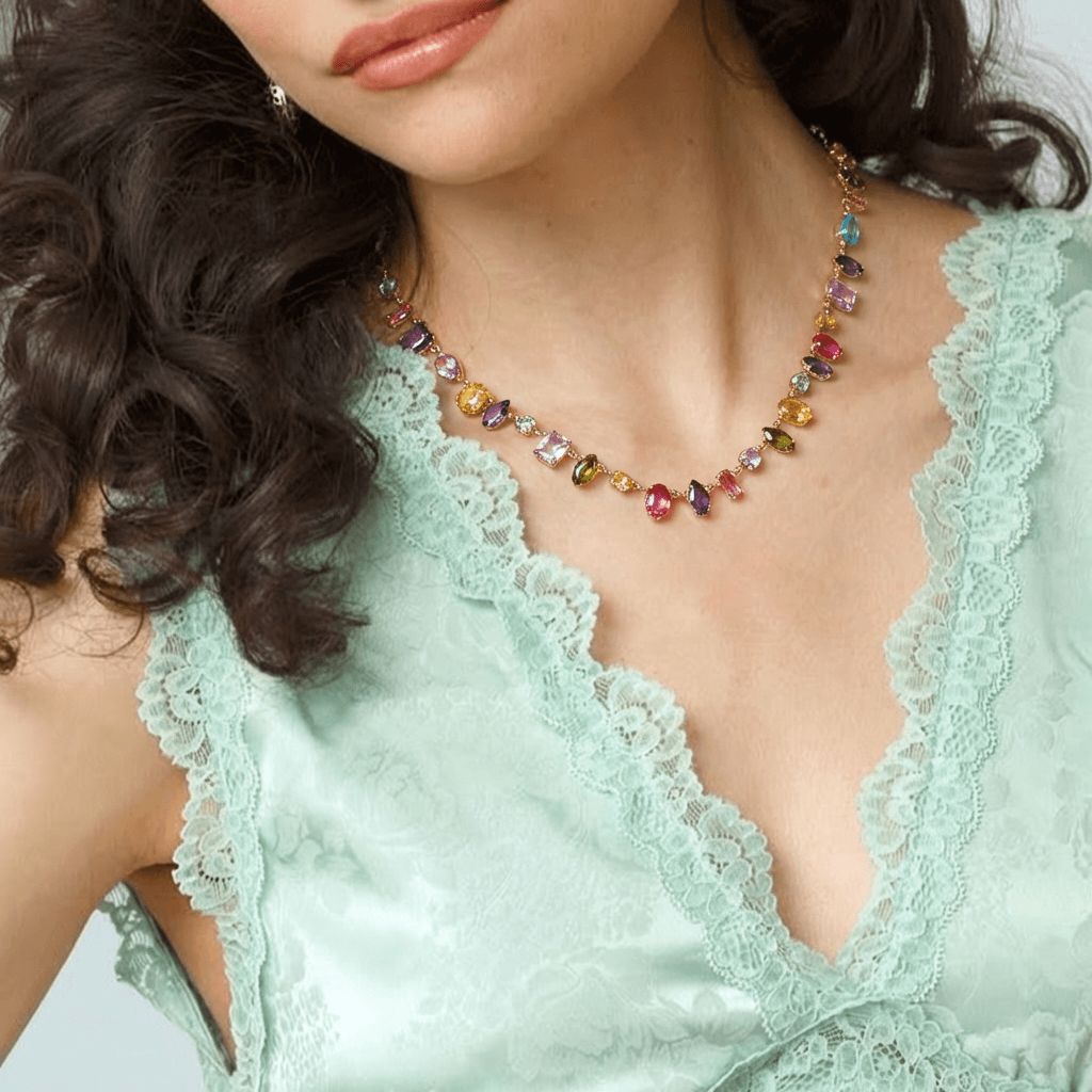 Multi-color Mixed Scatter Necklace