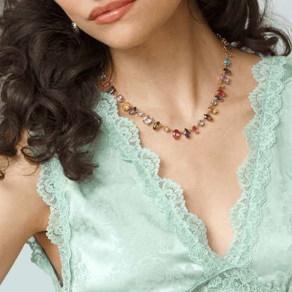 Multi-color Mixed Scatter Necklace
