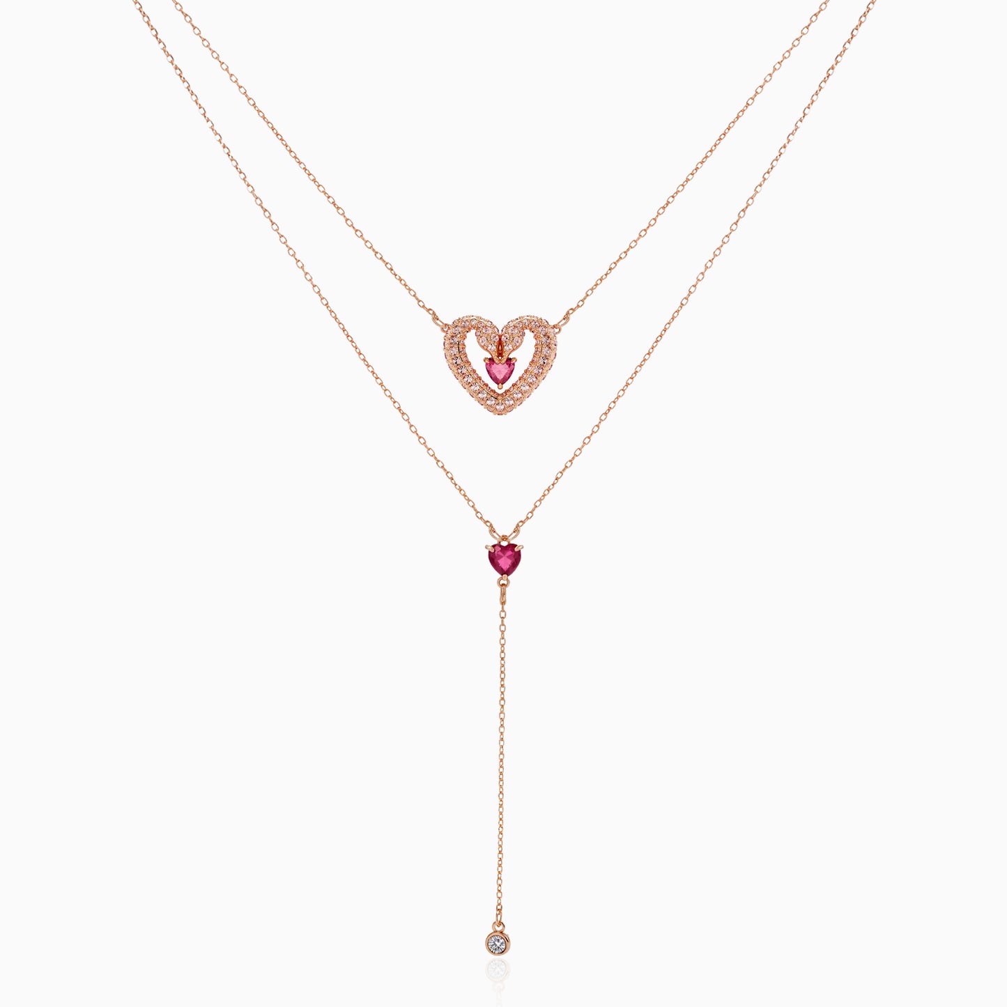 Sparking Heart Layered Necklace