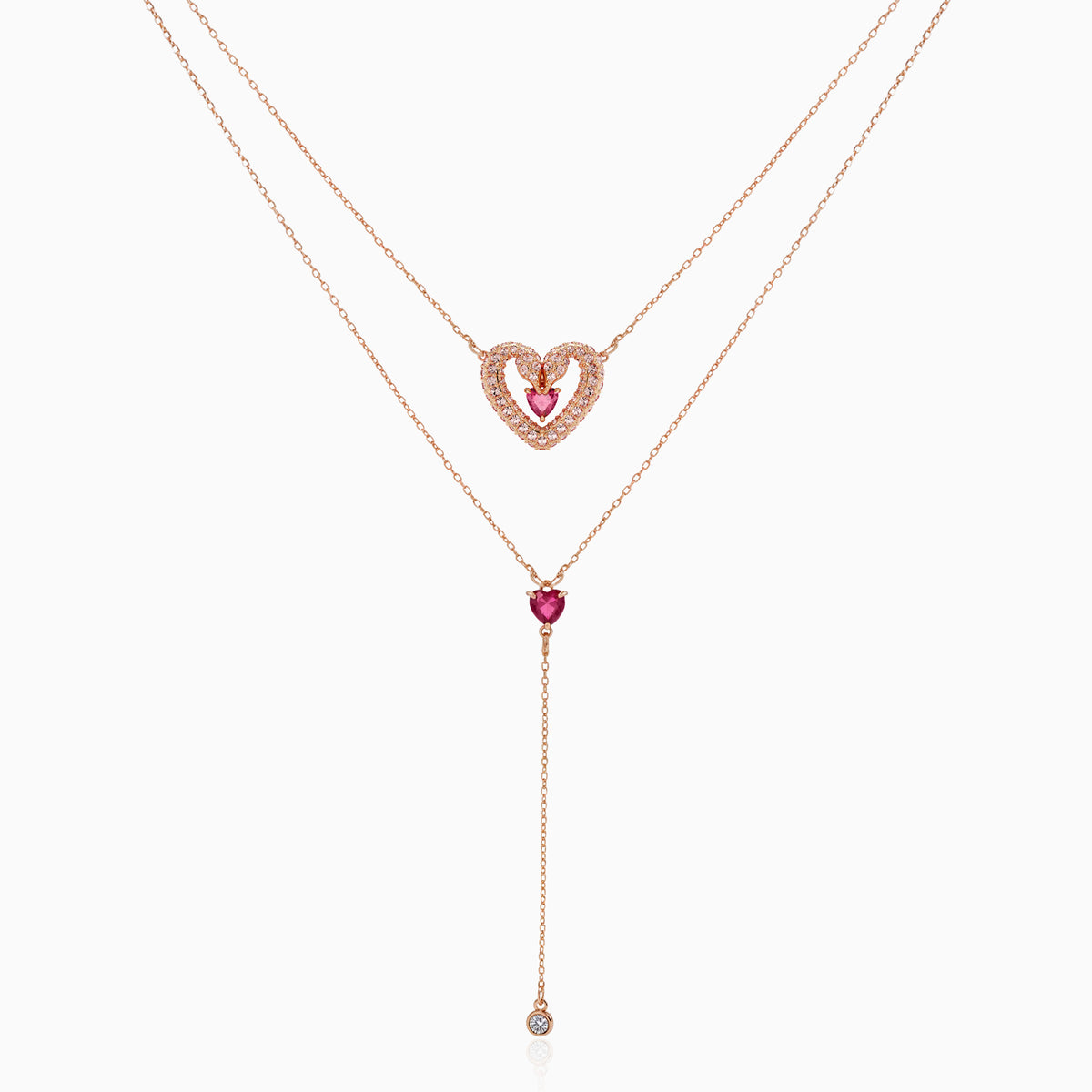 Sparking Heart Layered Necklace