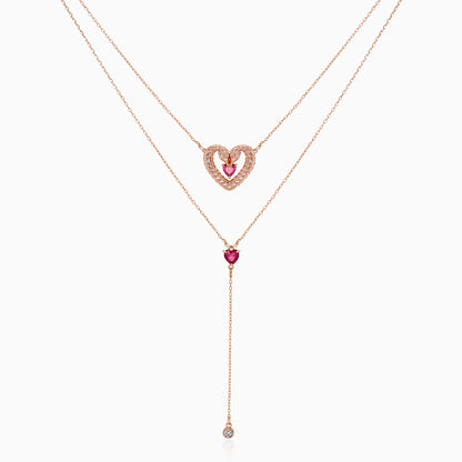 Sparking Heart Layered Necklace