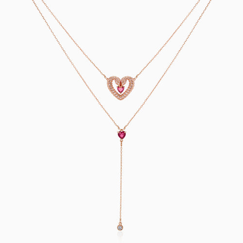 Sparking Heart Layered Necklace