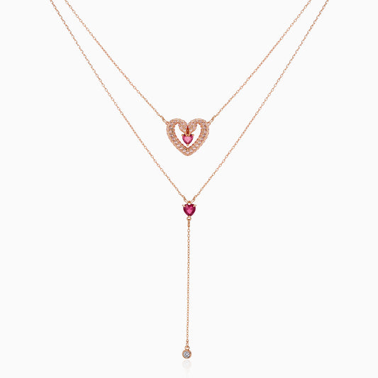 Sparking Heart Layered Necklace