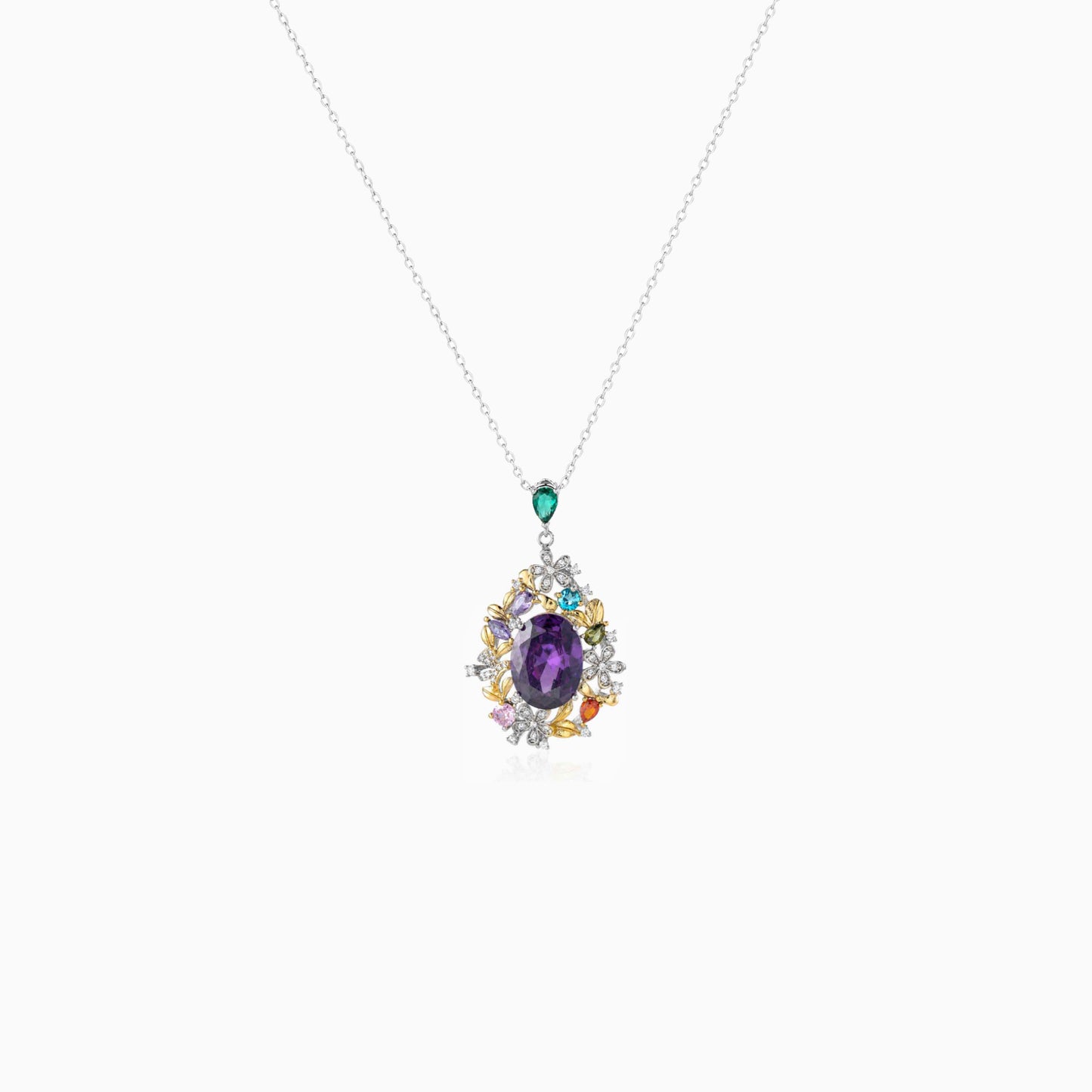 Violet Floral Bloom Pendant