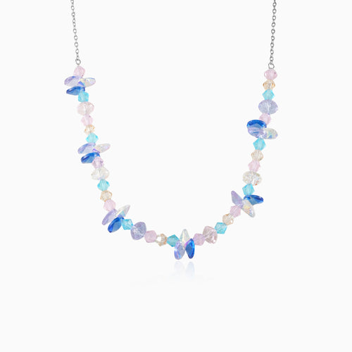 Blue Tide Ocean Crystal Necklace
