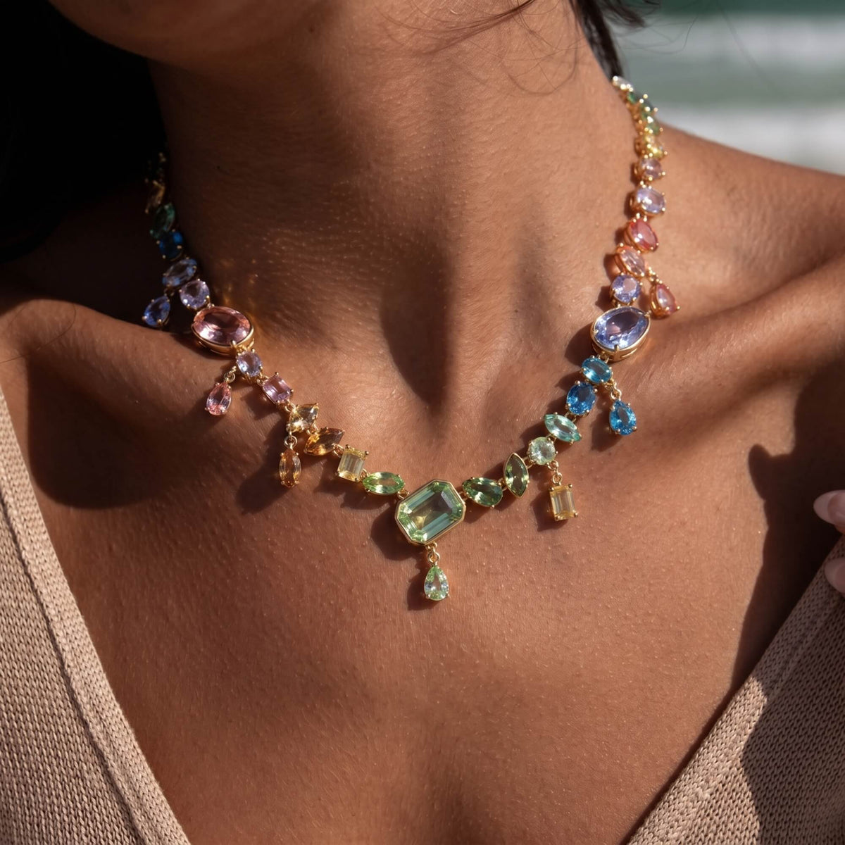 Aurora Cascade Gemfall Necklace