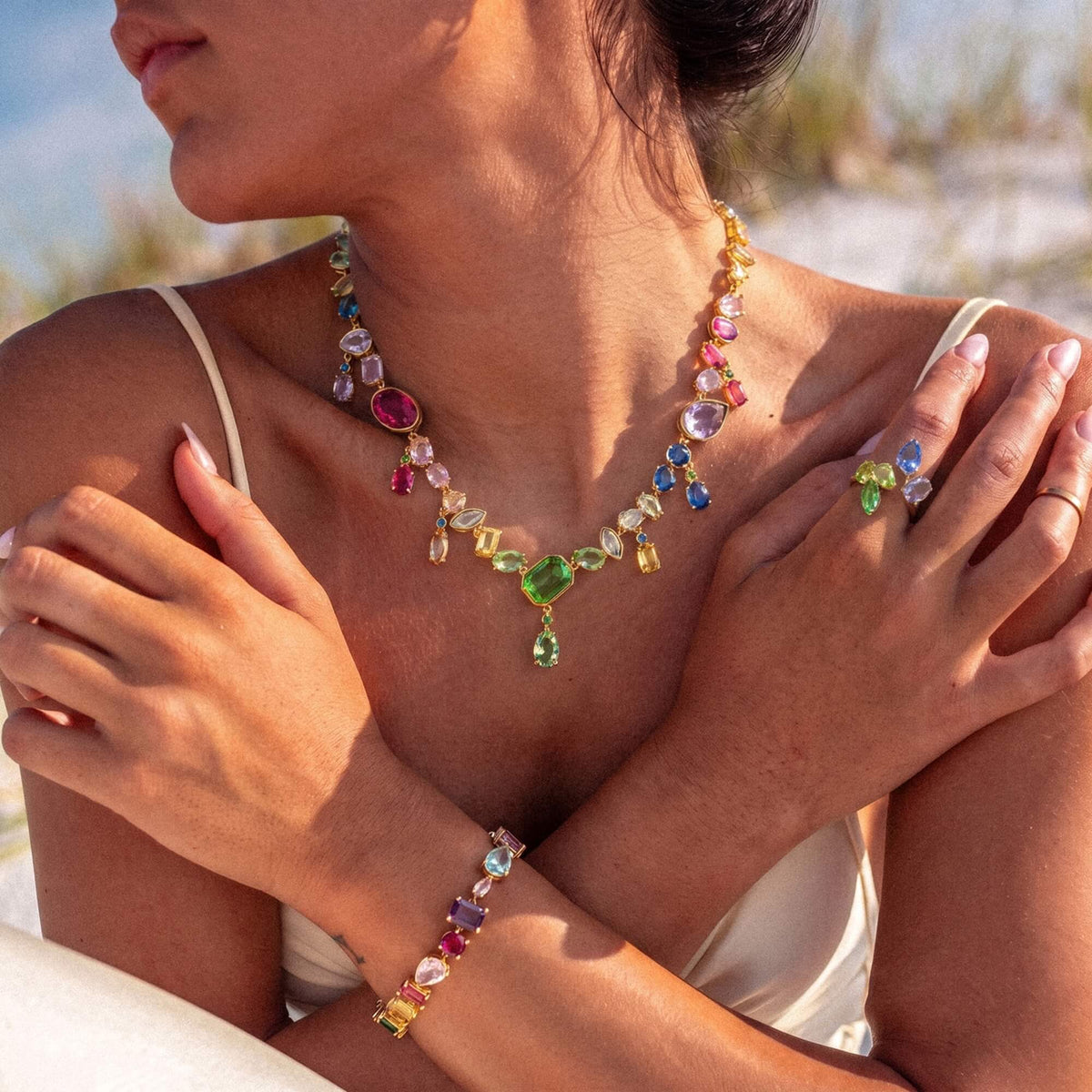 Aurora Cascade Gemfall Necklace