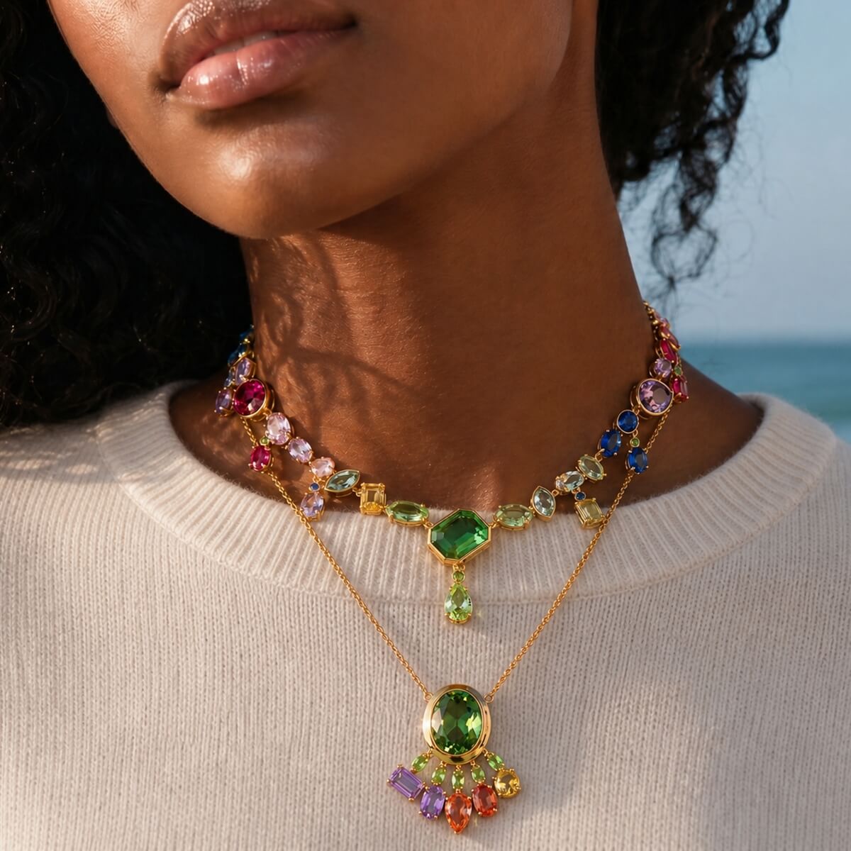 Aurora Cascade Tassel Necklace
