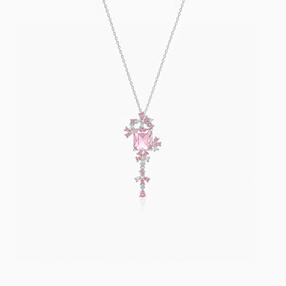 Ice Blue Floral Necklace