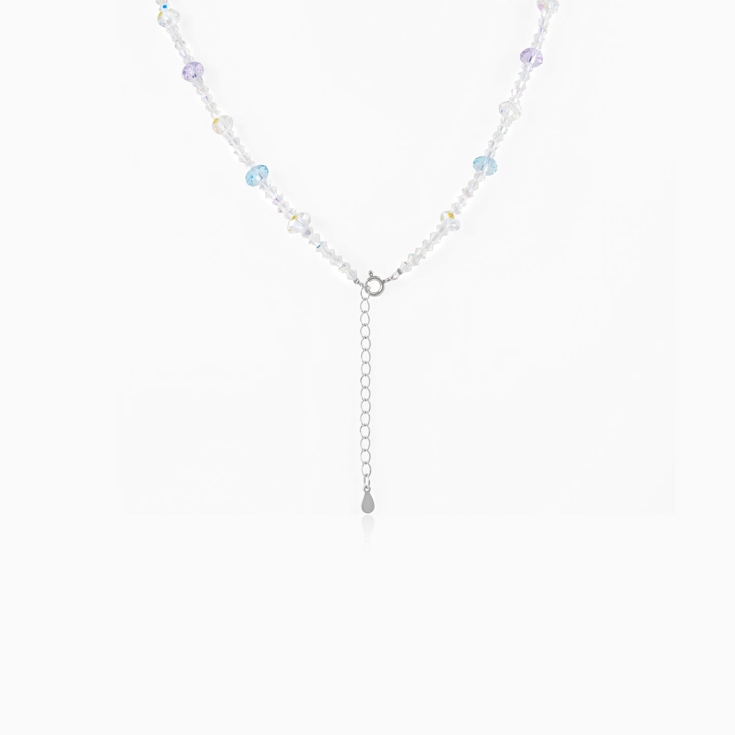 Color Bloom Drop Crystal Necklace