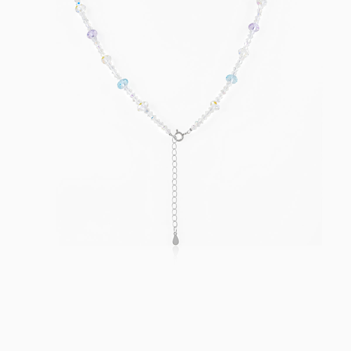 Color Bloom Drop Crystal Necklace