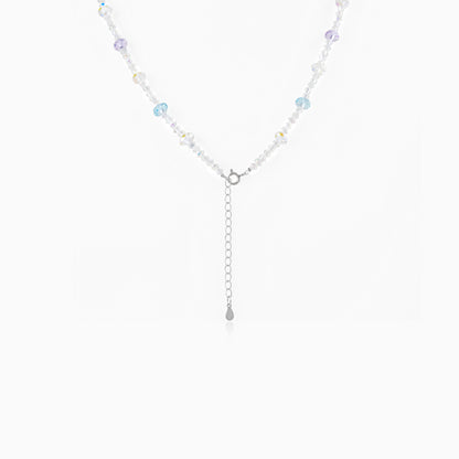 Color Bloom Drop Crystal Necklace